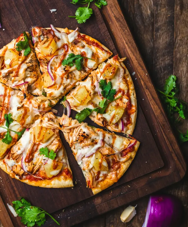 Wood-fired artisan pizza