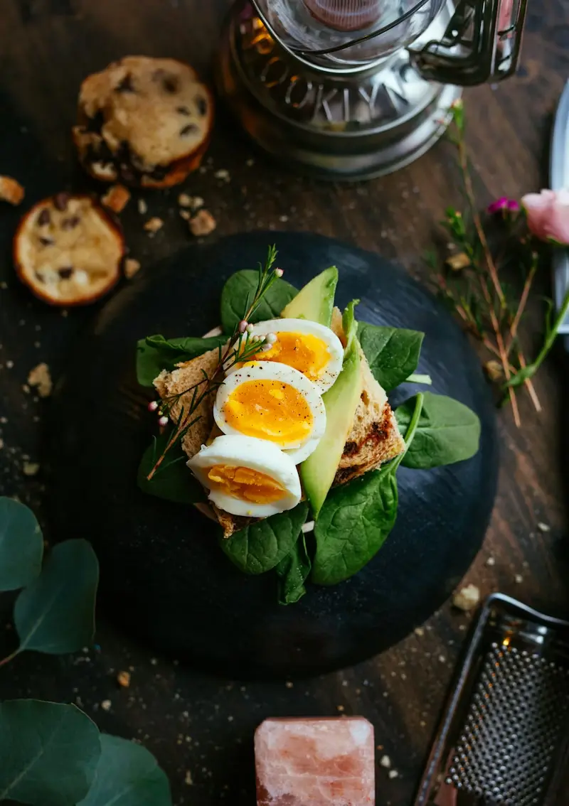Perfectly plated egg breakfast