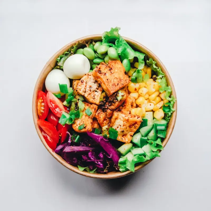 Fresh garden salad with vibrant vegetables